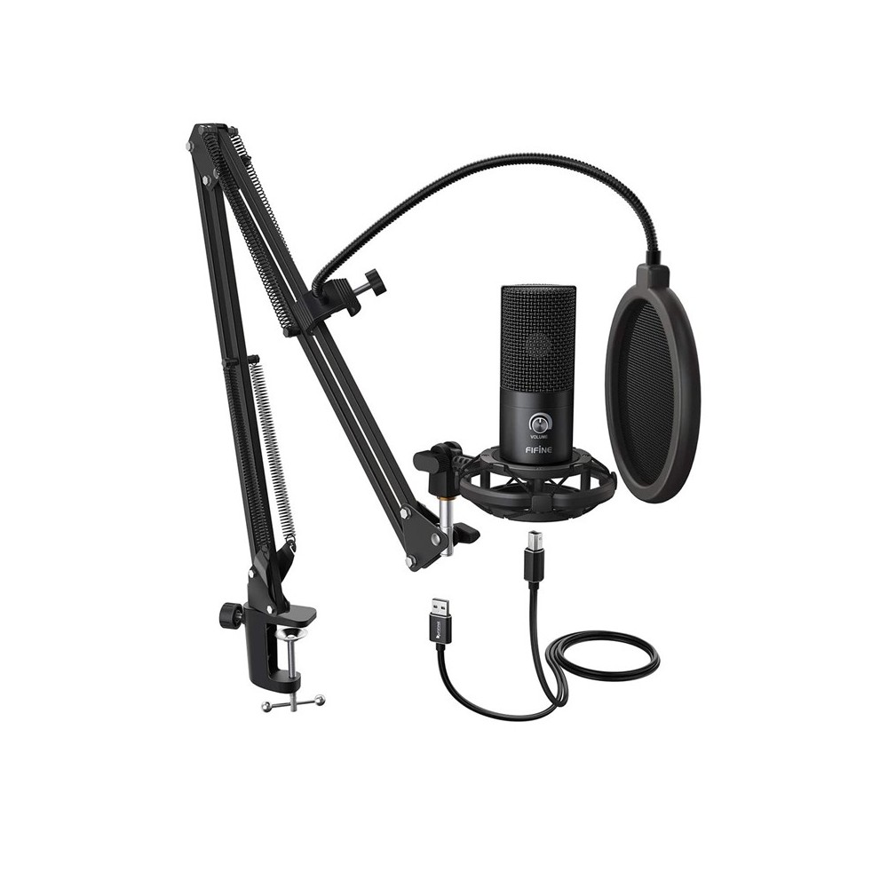 FIFINE T669 Kondensatorinio Mikrofono Komplektas | Black