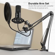 FIFINE T669 Kondensatorinio Mikrofono Komplektas | Black