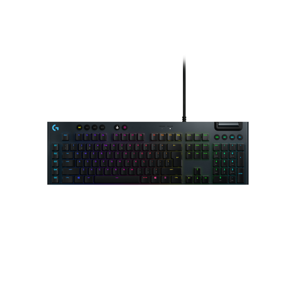 Logitech G815 Žaidimų Klaviatūra | Black, Clicky GL White