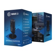 Elgato Wave:3 Kondensatorinis Mikrofonas | Black