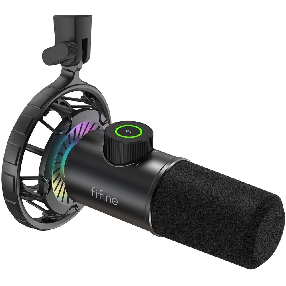FIFINE AmpliGame K658 RGB Dinaminis Mikrofonas | Black