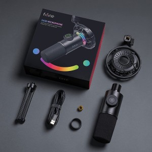 FIFINE AmpliGame K658 RGB Dinaminis Mikrofonas | Black