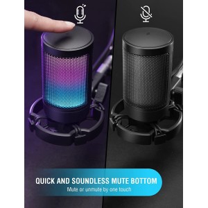 FIFINE AmpliGame A6V RGB Kondensatorinis Mikrofonas | Black