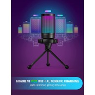 FIFINE AmpliGame A6V RGB Kondensatorinis Mikrofonas | Black