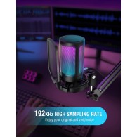 FIFINE AmpliGame A6V RGB Kondensatorinis Mikrofonas | Black