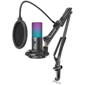 FIFINE AmpliGame T669 PRO3 RGB Kondensatorinis Mikrofonas | Black