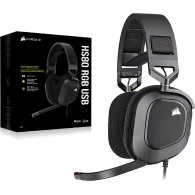 Corsair HS80 RGB Žaidimų Ausinės | Carbon
