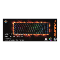 Deltaco DK440R Wireless Belaidė Žaidimų Klaviatūra | Black, Kailh Red