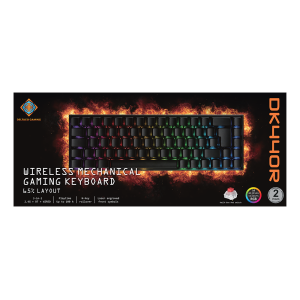 Deltaco DK440R Wireless Belaidė Žaidimų Klaviatūra | Black, Kailh Red