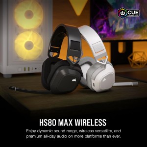 Corsair HS80 MAX Wireless Belaidės Žaidimų Ausinės | Steel Gray