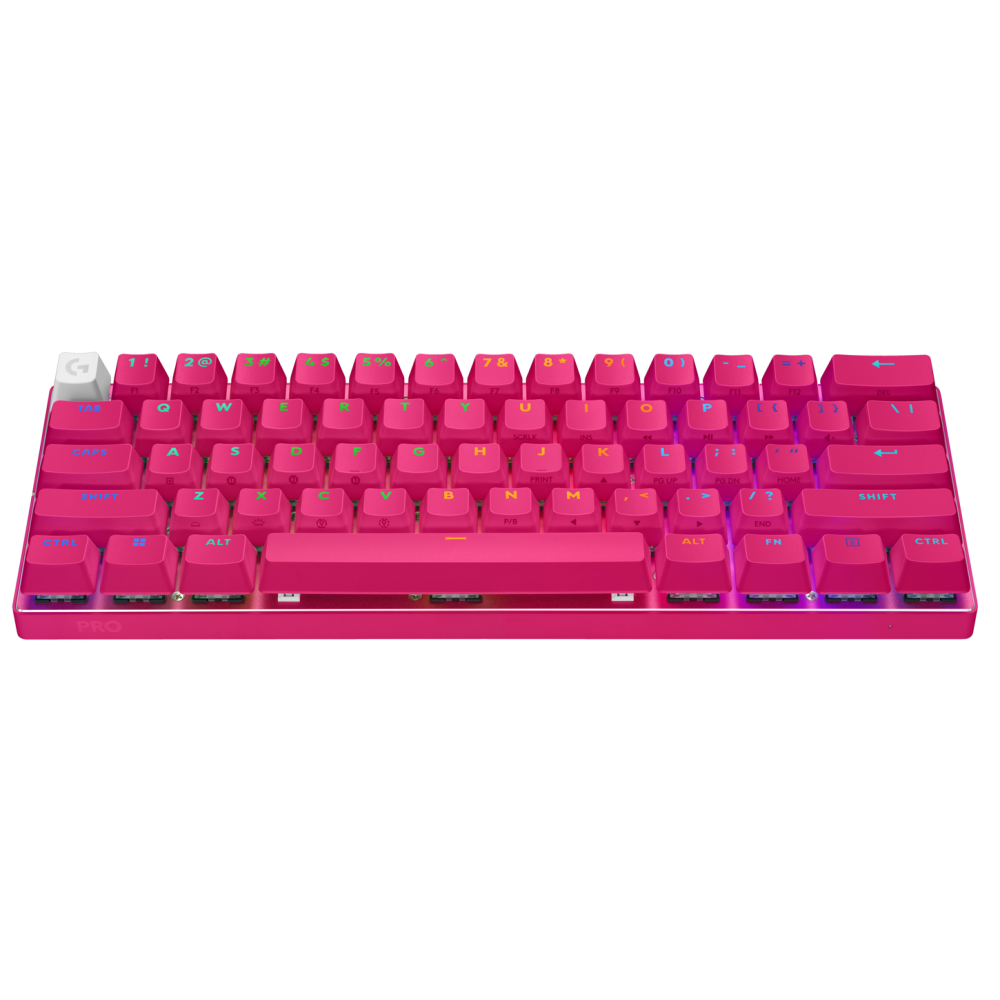 LOGITECH G PRO X 60 LIGHTSPEED Wireless Belaidė Žaidimų Klaviatūra | Magenta, GX Optical Tactile