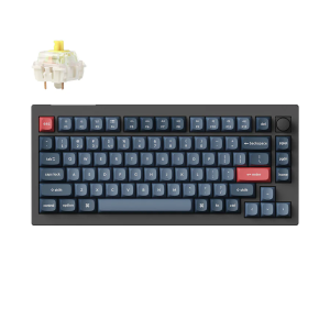 Keychron V1 Max Wireless Belaidė Žaidimų Klaviatūra | Carbon Black, Gateron Jupiter Banana