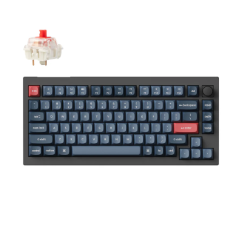Keychron V1 Max Wireless Belaidė Žaidimų Klaviatūra | Carbon Black, Gateron Jupiter Red