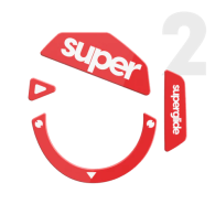 Superglide 2 Type-C Mouse Feet | Red, Logitech G502