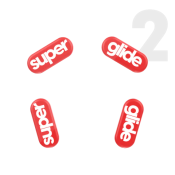 Superglide 2 Type-C Mouse Feet | Red, Logitech G304 & G305