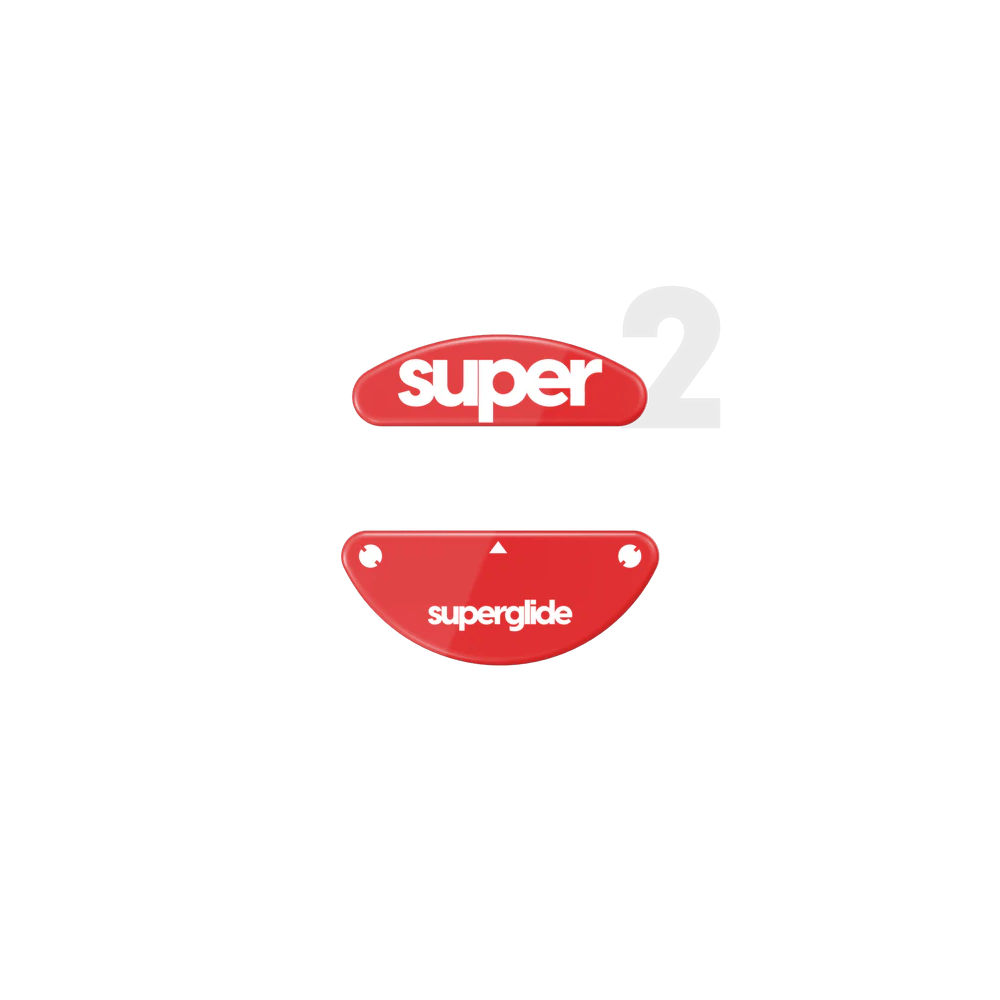 Superglide 2 Type-C Mouse Feet | Red, SteelSeries Aerox 3 & Aerox 5 & Aerox 9 Wireless