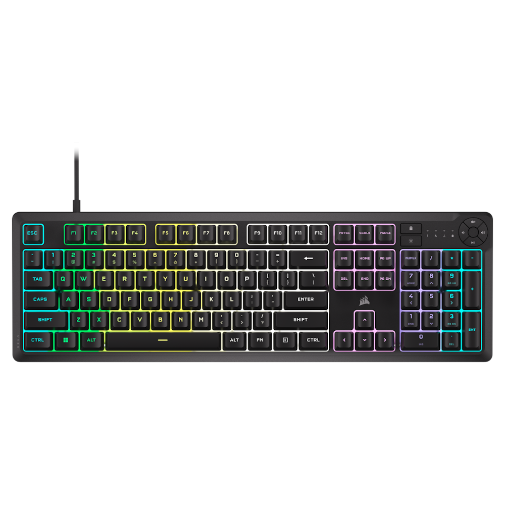 Corsair K55 CORE RGB Žaidimų Klaviatūra | Black, Membraninė