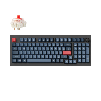 Keychron V5 Max Wireless Belaidė Žaidimų Klaviatūra | Carbon Black, Gateron Jupiter Red