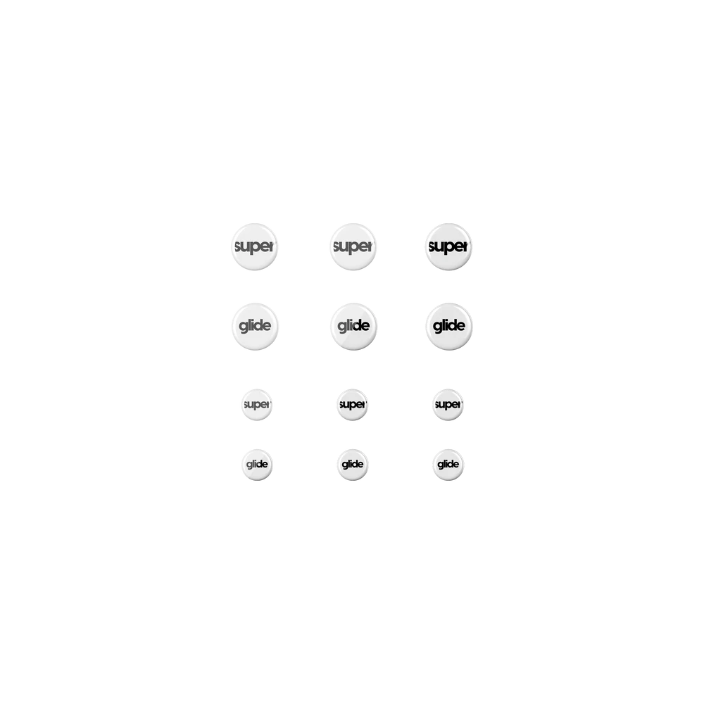 Superglide 1 Type-S Mouse Feet | White, x12, Universal Dots