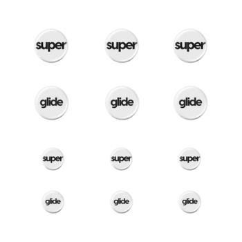 Superglide 2 Type-C Mouse Feet | White, x12, Universal Dots