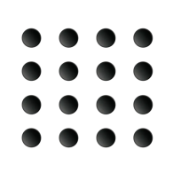 Pulsar Mouse Feet | Black, x16, Universal Dots