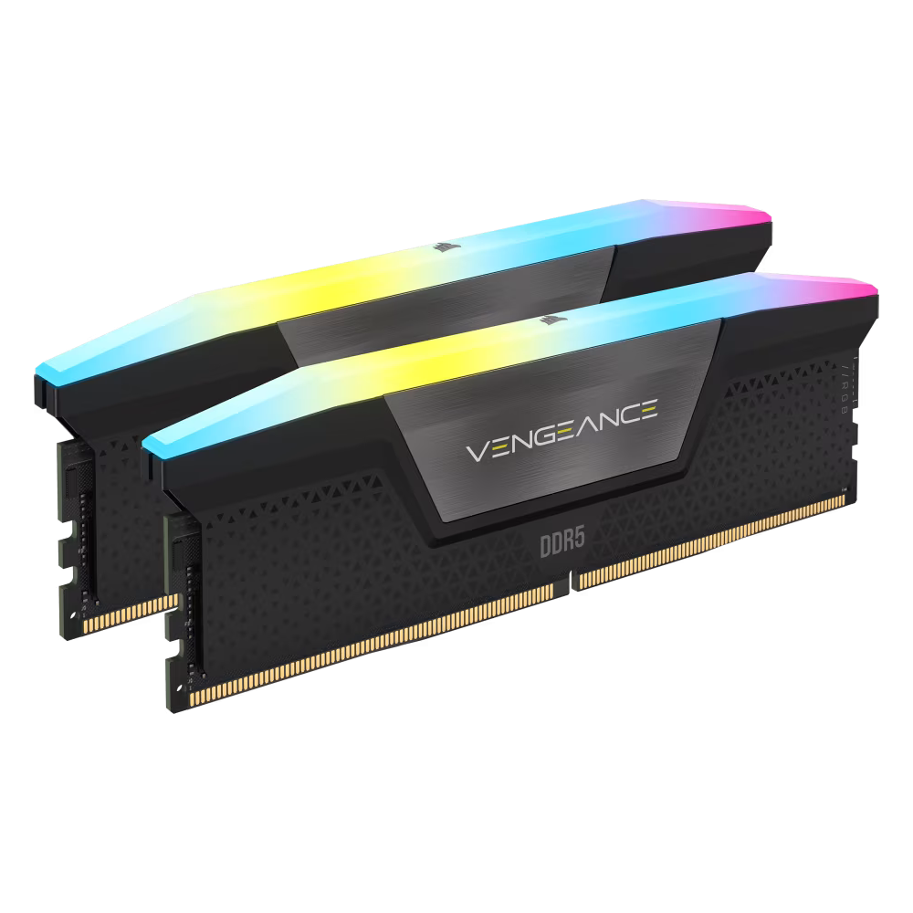 Corsair VENGEANCE 32GB DDR5 RAM Atmintis | 6000 MT/s, CL30, 2x16GB, Grey, RGB