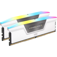 Corsair VENGEANCE 32GB DDR5 RAM Atmintis | 6000 MT/s, CL36, 2x16GB, White, RGB