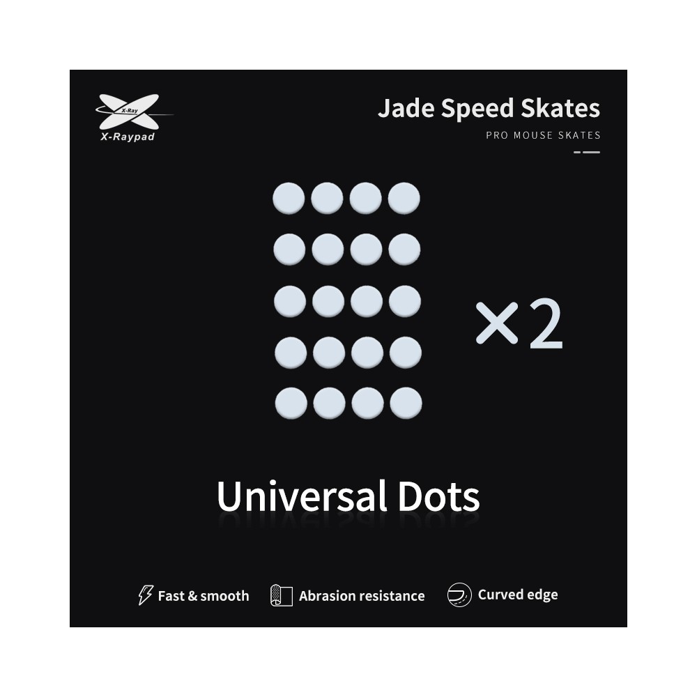 X-Raypad Jade Mouse Feet | White, x40, Universal Dots