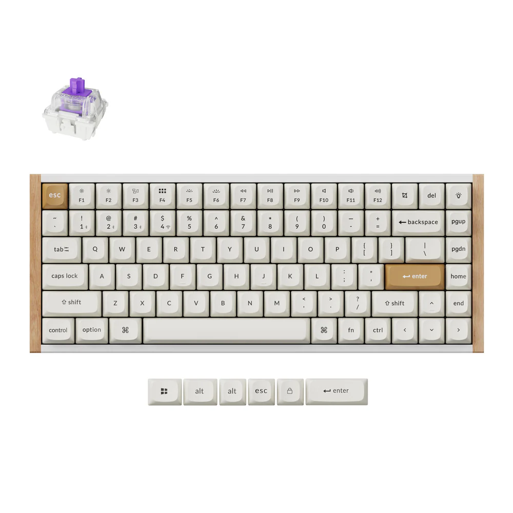 Keychron K2 HE SE Wireless Belaidė Žaidimų Klaviatūra | White, Gateron Magnetic Nebula