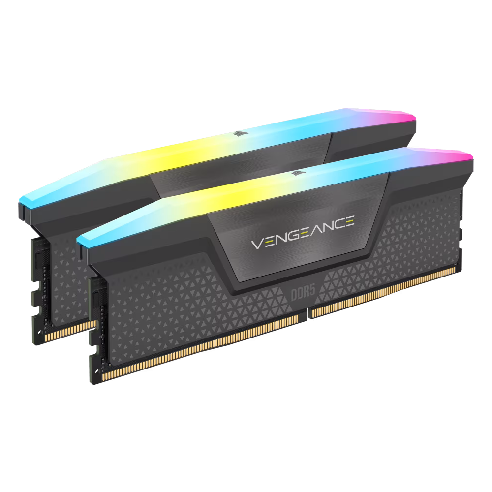 Corsair VENGEANCE 32GB DDR5 RAM Atmintis | 6000 MT/s, CL36, 2x16GB, Grey, RGB