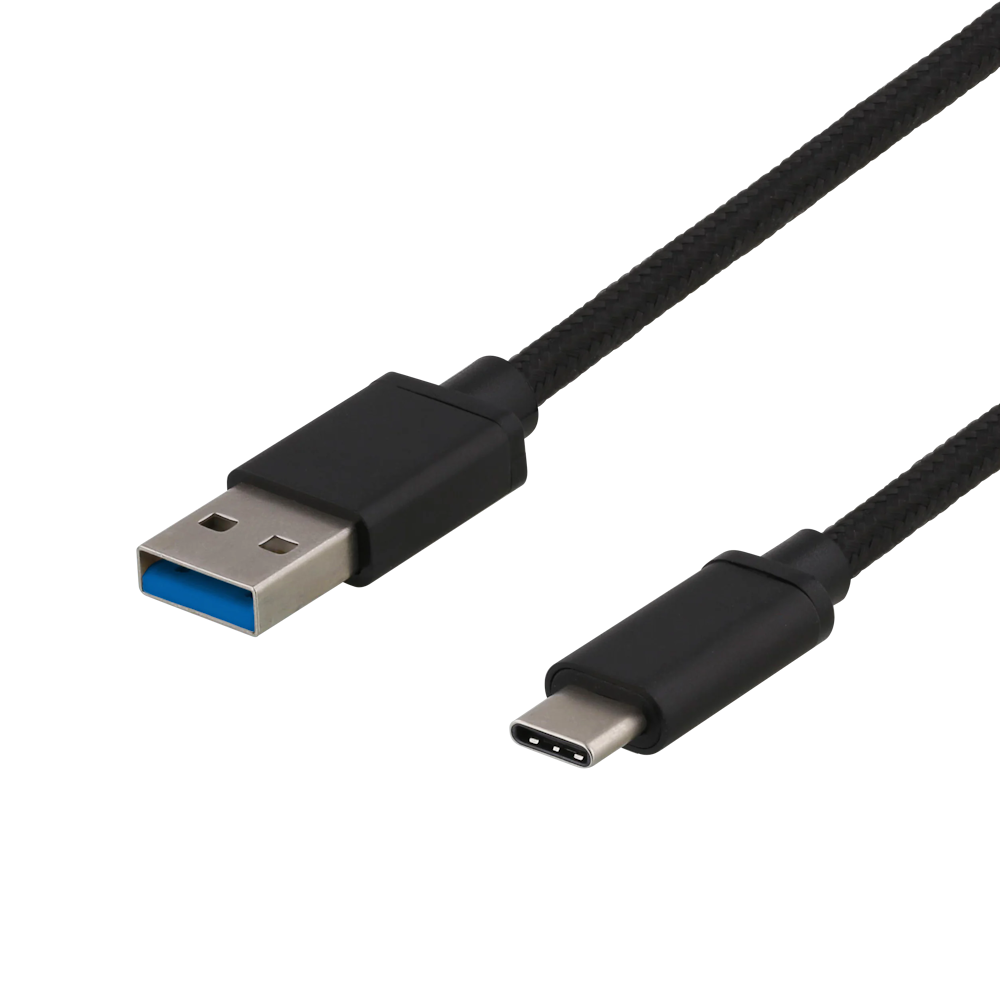 Deltaco USB 3.1 Gen1 Type-A / Type-C Laidas | Black, 1m