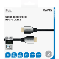Deltaco HDMI 2.1 Laidas | Black, 2m