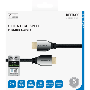 Deltaco HDMI 2.1 Laidas | Black, 2m