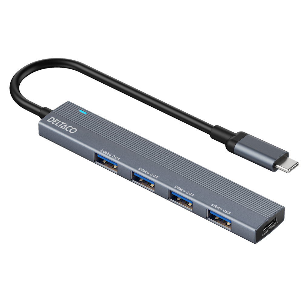 Deltaco 5Gbps USB Šakotuvas | Grey