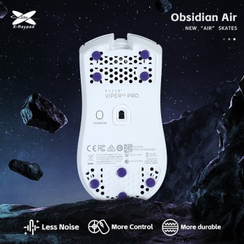 X-Raypad Obsidian Air Mouse Feet | Purple, x40, Universal Dots