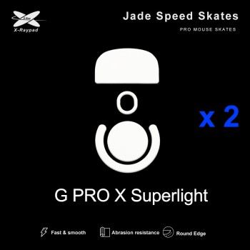 X-Raypad Jade Mouse Feet | White, x2, Logitech G Pro X Superlight