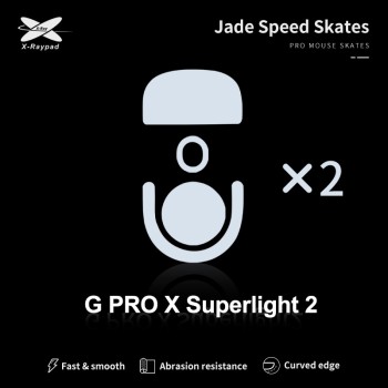 X-Raypad Jade Mouse Feet | White, x2, Logitech G Pro X Superlight 2