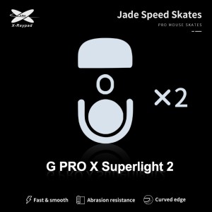 X-Raypad Jade Mouse Feet | White, x2, Logitech G Pro X Superlight 2