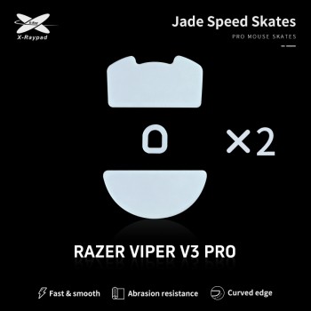 X-Raypad Jade Mouse Feet | White, x2, Razer Deathadder V3 Pro