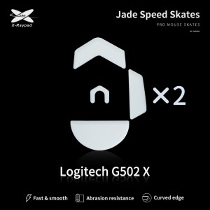 X-Raypad Jade Mouse Feet | White, x2, Logitech G502 X