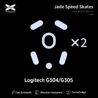 X-Raypad Jade Mouse Feet | White, x2, Logitech G304 & G305