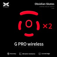 X-Raypad Obsidian Mouse Feet | Red, x2, Logitech G Pro
