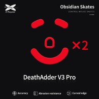 X-Raypad Obsidian Mouse Feet | Red, x2, Razer Deathadder V3 Pro