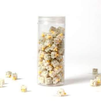Gateron KS-3X1 Milky Yellow Switches Klaviatūros Mygtukai | 110 vnt.