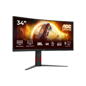 AOC CU34G4 Monitorius | 34", UWQHD, Curved VA, 180 Hz