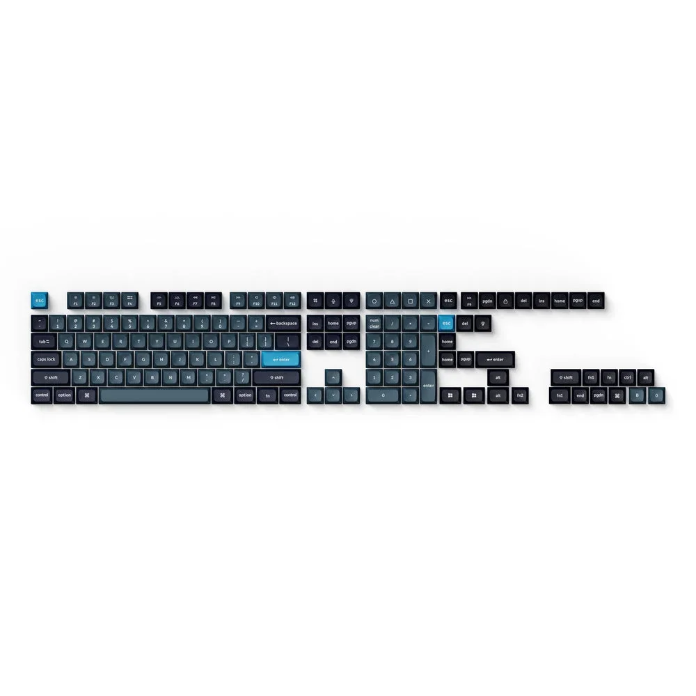 Keychron Double Shot KSA PBT Full Keycap Set | Dark Grey & Greyish Blue