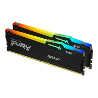 KINGSTON FURY Beast 64GB DDR5 RAM Atmintis | 6000 MT/s, CL30, 2x32GB, Black, RGB