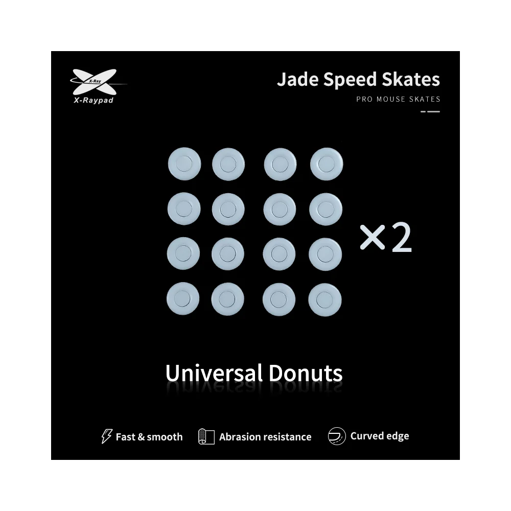 X-Raypad Jade Mouse Feet | White x32, Universal Donuts