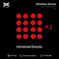 X-Raypad Obsidian Mouse Feet | Red, x32, Universal Donuts