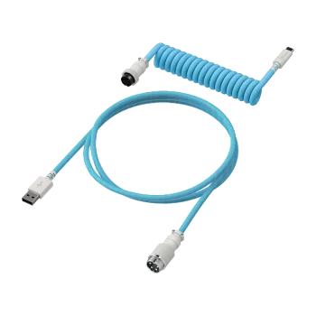 HyperX Coiled Cable USB Type-C Klaviatūros Laidas | Light Blue White
